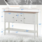Buffet Sideboard Server Storage Cabinet Organizer with 4 Drawers