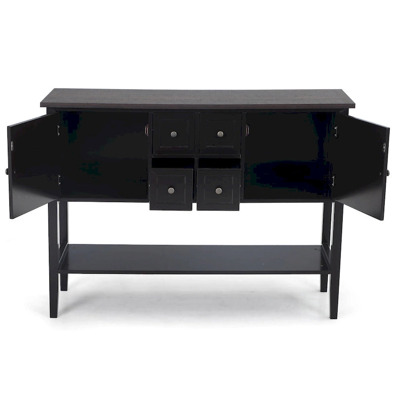 Buffet Sideboard Server Storage Cabinet Organizer with 4 Drawers