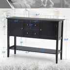 Buffet Sideboard Server Storage Cabinet Organizer with 4 Drawers