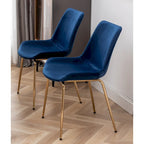 Aufurr Contemporary 3-Piece Dining Set, White Round Table and 2 Chairs