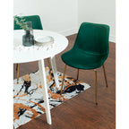 Aufurr Contemporary 3-Piece Dining Set, White Round Table and 2 Chairs