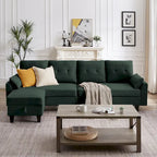 Modular Sectional Sofa Couch L Shaped With Storage Ottoman and Side Bags For Living Room