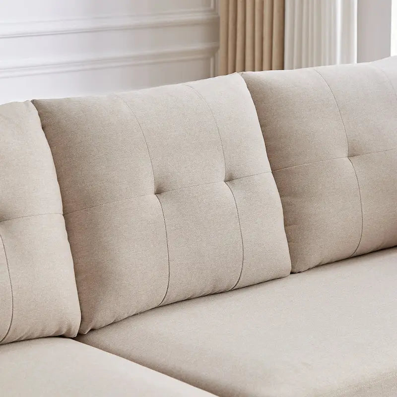 Modular Sectional Sofa Couch L Shaped With Storage Ottoman and Side Bags For Living Room