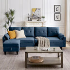 Modular Sectional Sofa Couch L Shaped With Storage Ottoman and Side Bags For Living Room