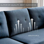 Modular Sectional Sofa Couch L Shaped With Storage Ottoman and Side Bags For Living Room