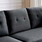 Modular Sectional Sofa Couch L Shaped With Storage Ottoman and Side Bags For Living Room