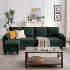 Modular Sectional Sofa Couch L Shaped With Storage Ottoman and Side Bags For Living Room