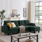 Modular Sectional Sofa Couch L Shaped With Storage Ottoman and Side Bags For Living Room