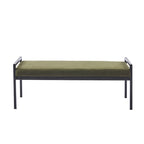 Rue Teddy Fabric Upholstered Bench with Steel Legs
