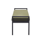 Rue Teddy Fabric Upholstered Bench with Steel Legs