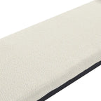 Rue Teddy Fabric Upholstered Bench with Steel Legs