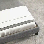 Bed Frame with Upholstered Button Tufted Headboard