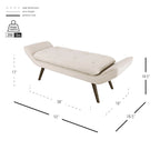 Newcastle Fabric Tufted Bench