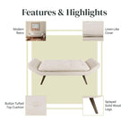 Newcastle Fabric Tufted Bench