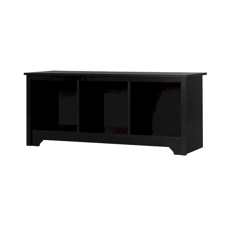 Entryway Storage Bench with 3 Open Cubbies, Non-Toxic Laminate Particleboard, 4 Colors