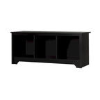 Entryway Storage Bench with 3 Open Cubbies, Non-Toxic Laminate Particleboard, 4 Colors