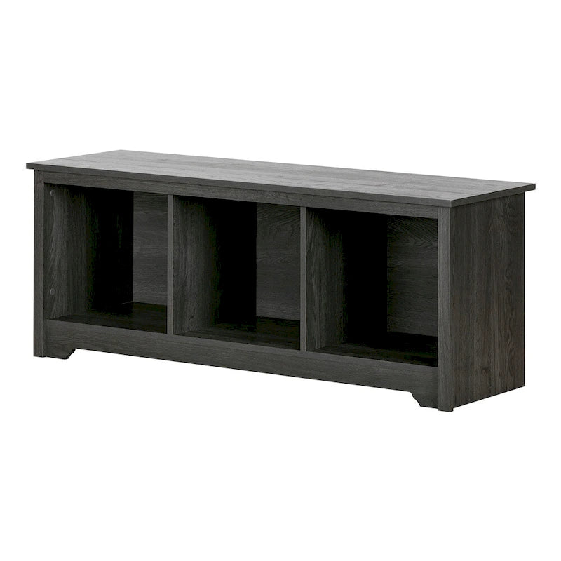 Entryway Storage Bench with 3 Open Cubbies, Non-Toxic Laminate Particleboard, 4 Colors