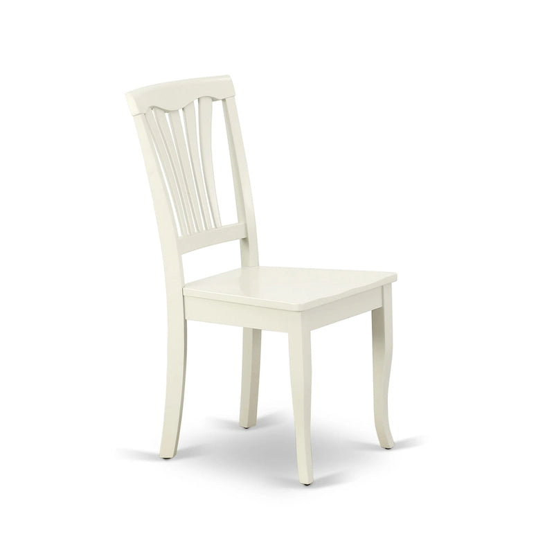 Asian Wood Oval Dining Set, Butterfly Leaf Pedestal Table & Slatted Back Chairs, Linen White