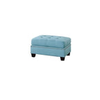 Polyfiber 3 Piece Sectional Set With Plush Cushion In Blue
