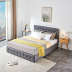 Full Size Platform Bed Frame with 4 Storage Drawers