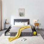 Full Size Platform Bed Frame with 4 Storage Drawers