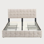 Full Size Platform Bed Frame with 4 Storage Drawers