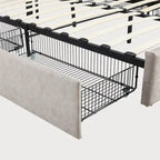 Full Size Platform Bed Frame with 4 Storage Drawers