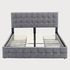 Full Size Platform Bed Frame with 4 Storage Drawers