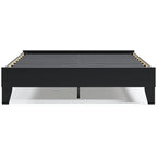 Finch Black Platform Bed with 2 Nightstands
