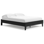 Finch Black Platform Bed with 2 Nightstands