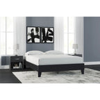 Finch Black Platform Bed with 2 Nightstands