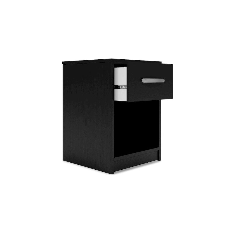 Finch Black Platform Bed with 2 Nightstands