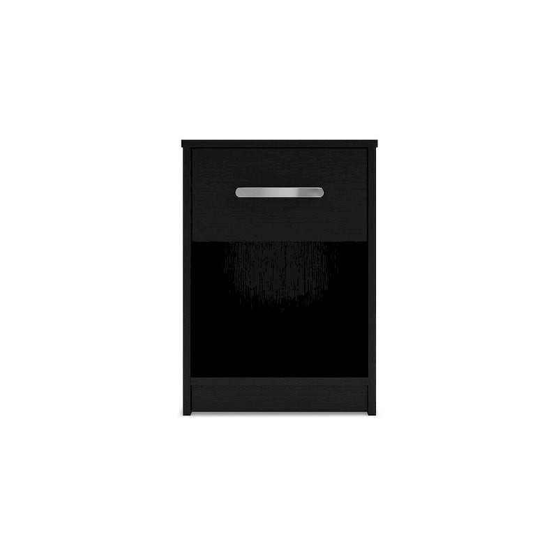 Finch Black Platform Bed with 2 Nightstands