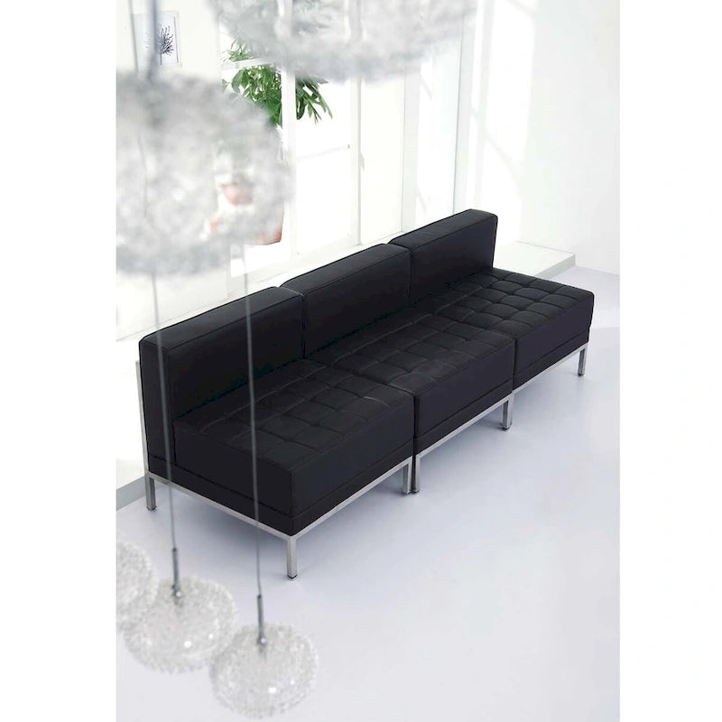 Contemporary LeatherSoft Middle Chair - 28W x 28.75D x 27.25H
