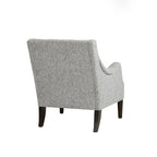 Vintage Button Tufted Accent Chair with Solid Wood Espresso Legs & Removable Cushion