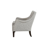 Vintage Button Tufted Accent Chair with Solid Wood Espresso Legs & Removable Cushion