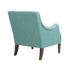 Vintage Button Tufted Accent Chair with Solid Wood Espresso Legs & Removable Cushion