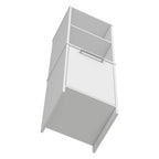 Kitchen Pantry Single Door Cabinet, Interior and External Shelves, White Finish