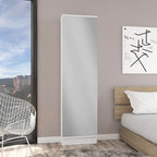 Shoe Rack Chimg, Mirror, Five Interior Shelves, Single Door Cabinet, White Finish