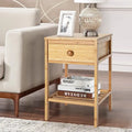 Bamboo End Table Set of 2 - 16D x 16W x 24H
