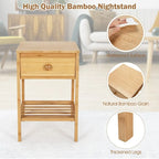 Bamboo End Table Set of 2 - 16D x 16W x 24H