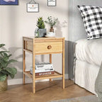 Bamboo End Table Set of 2 - 16D x 16W x 24H