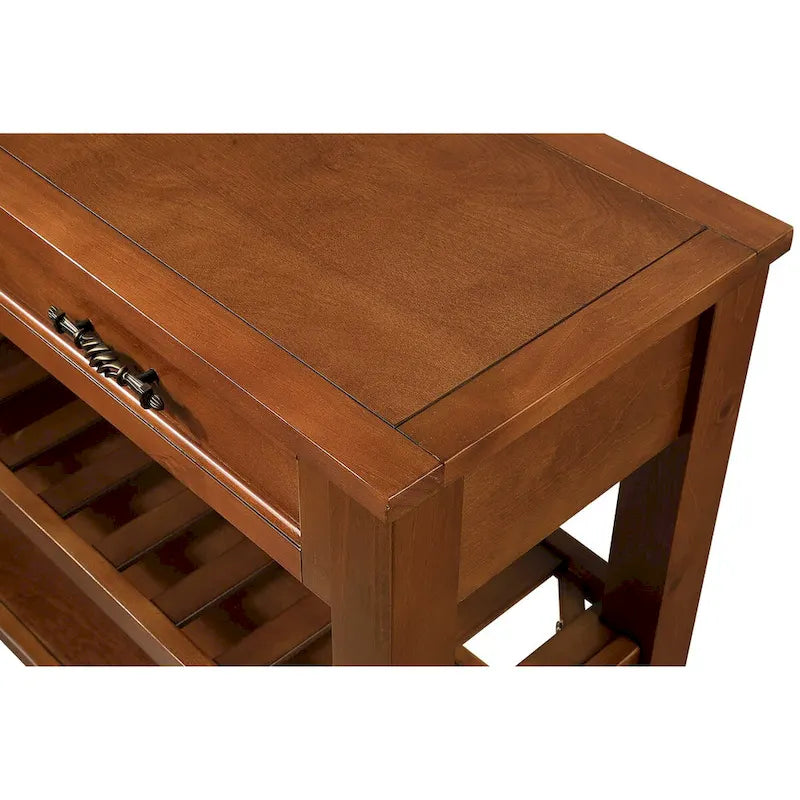 Console Sofa Table with 2 Storage Drawers and 2 Tiers Shelves, 42 Wood Buffet Sideboard for Room Kitchen Entryway Hallway