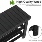 hoe Rack Bench for Entryway - 33.5D x 11.02W x 17.7H