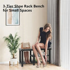 hoe Rack Bench for Entryway - 33.5D x 11.02W x 17.7H