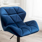 Diamond Tufted Velvet Armless Swivel Office Chair, 360° Rotation, Pneumatic Gas Lift, 4 Colors