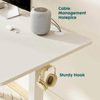 Electric Height Adjustable Standing Desk with Memory Settings, Wiring Holes, 176 lb Capacity