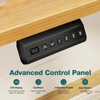 Electric Height Adjustable Standing Desk with Memory Settings, Wiring Holes, 176 lb Capacity