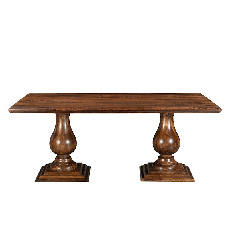 Willow Solid Wood Double Pedestal Dining Table