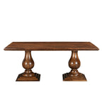 Willow Solid Wood Double Pedestal Dining Table